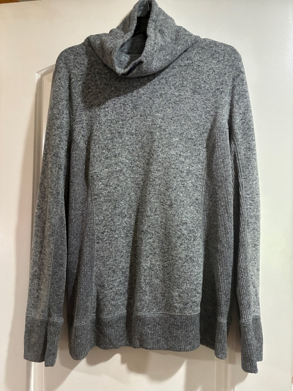 tek gear Heather Gray Cowl Neck Pullover Sweater